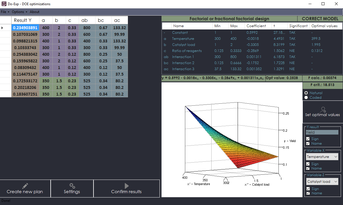 Do-Exp result window